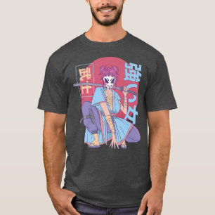 T-shirt Guerrier de samouraï Anime fille japonaise 
