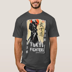 T-shirt Guerrier de Samurai Japon vêtements de style Tokyo