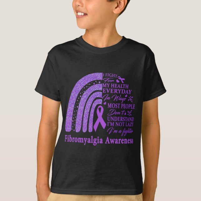 T-shirt Guerrier de sensibilisation à la fibromyalgie Sout (Devant)
