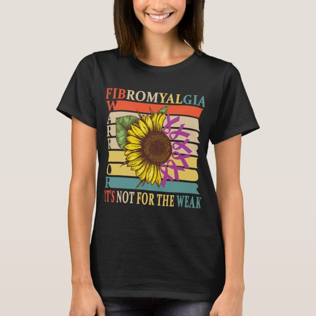 T-shirt Guerrier de sensibilisation à la fibromyalgie Sout (Devant)