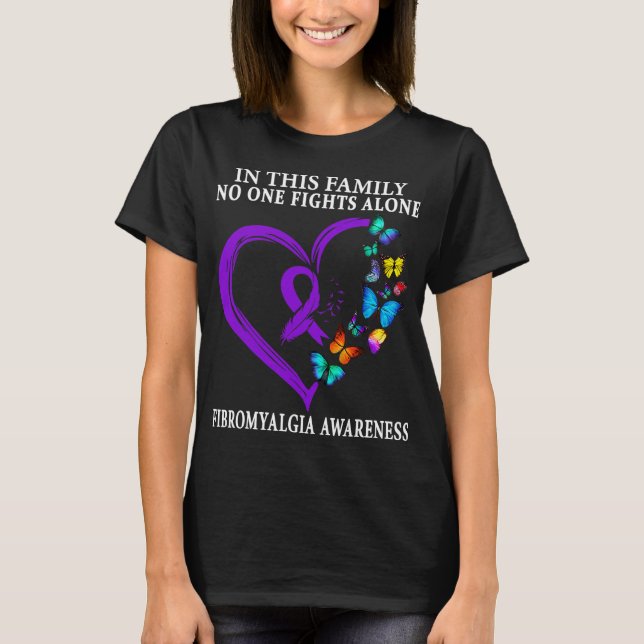 T-shirt Guerrier de sensibilisation à la fibromyalgie Sout (Devant)