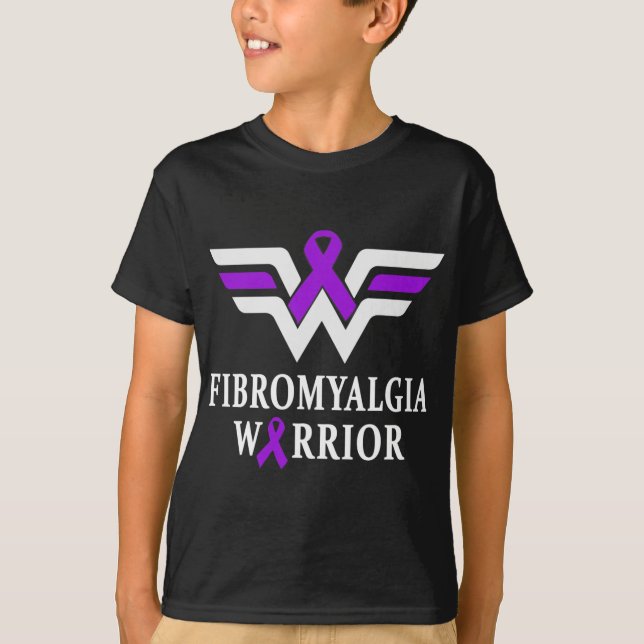 T-shirt Guerrier de sensibilisation à la fibromyalgie Sout (Devant)