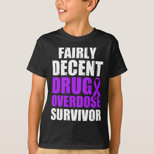T-shirt Guerrier de sensibilisation à la surdose de drogue (Devant)