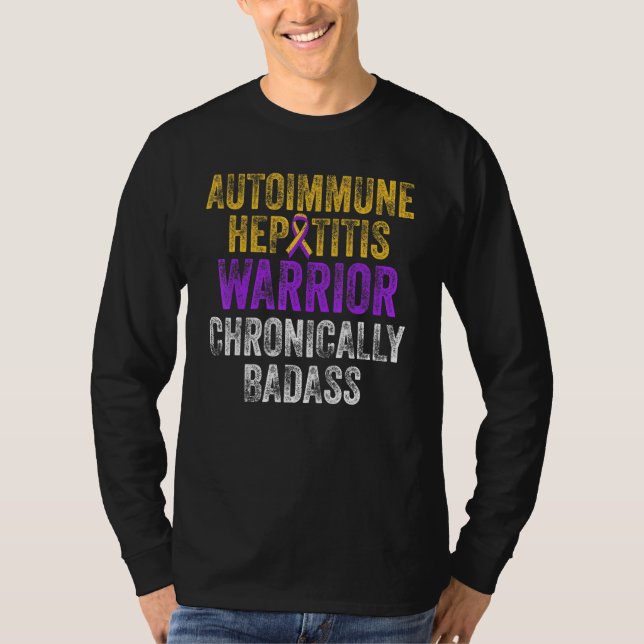 T-shirt Guerrier de survivant de l'hépatite auto-immune 2 (Devant)