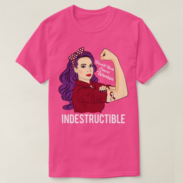 T-shirt Guerrier De Tête Et Cou Indestructible (Design devant)