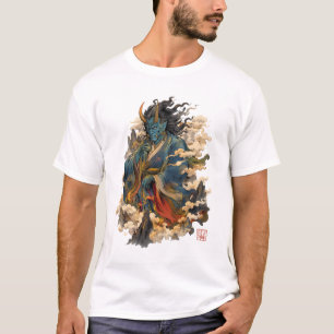 T-shirt Guerrier démon Blue Oni   Mythologie japonaise Yok