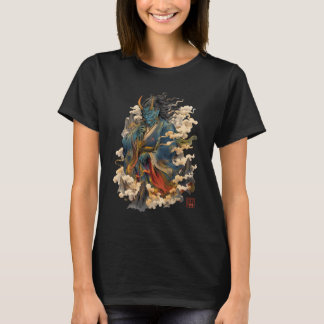 T-shirt Guerrier démon Blue Oni | Mythologie japonaise Yok