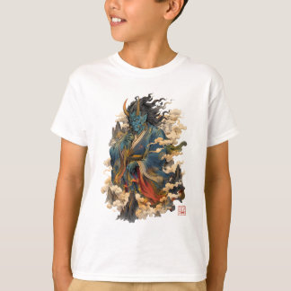 T-shirt Guerrier démon Blue Oni | Mythologie japonaise Yok