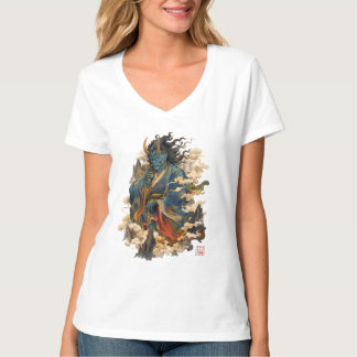 T-shirt Guerrier démon Blue Oni | Mythologie japonaise Yok