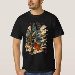 T-shirt Guerrier démon Blue Oni   Mythologie japonaise Yok