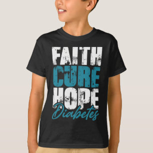 T-shirt Guerrier diabétique Don Faith Cure Hope Diabetes A