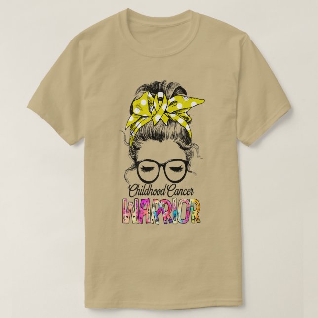 T-shirt Guerrier du cancer de l'enfance Sensibilisation au (Design devant)