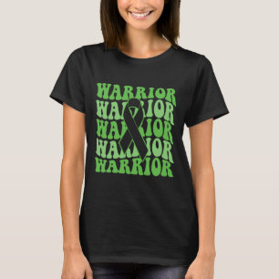 T-shirt Guerrier du cancer des voies biliaires Ruban vert 