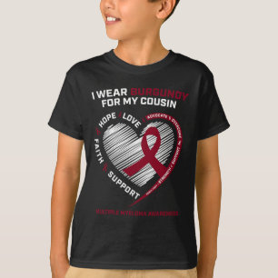 T-shirt Guerrier Du Cancer Du Sein Couvert Par Le Sang