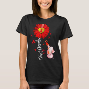 T-shirt Guerrier du cœur Tournesol Maladie du cœur de l'él