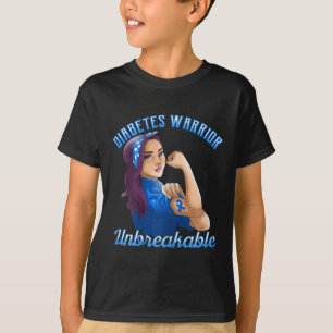 T-shirt Guerrier du diabète ! Conception De Sensibilisatio