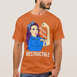 T-shirt Guerrier du diabète Conscience indestructible du d