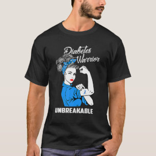 T-shirt Guerrier du diabète Indestructible Diabète Sensibi