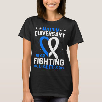 T-shirt Guerrier du diabète - Joyeux Diaversaire Diabète