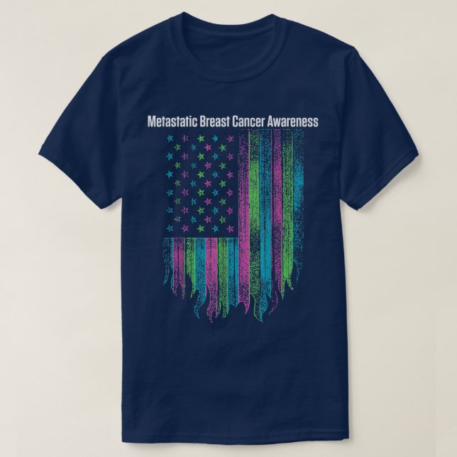 T-shirt Guerrier du drapeau de sensibilisation au cancer d (Design devant)