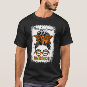 T-shirt Guerrier du syndrome de douleur Messy Bun Orange R