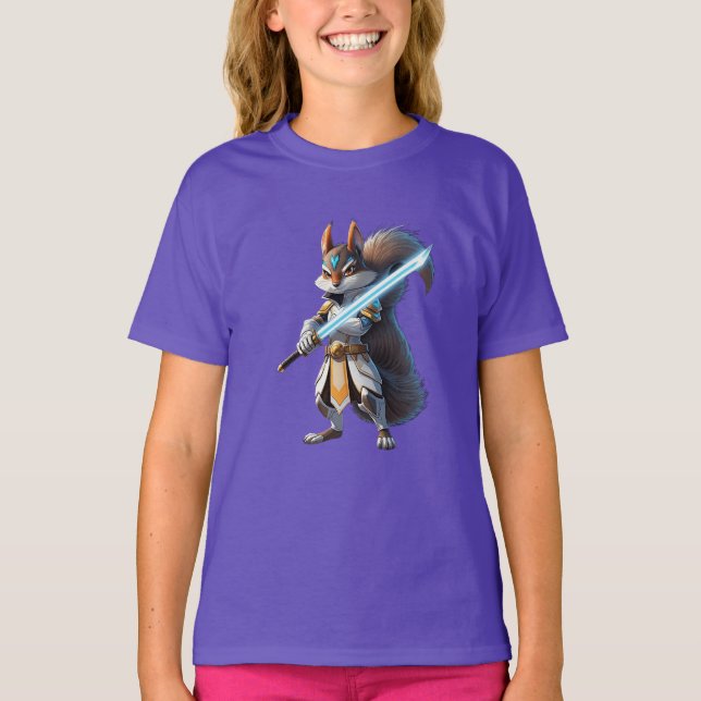 T-shirt Guerrier Écureuil Samouraï Anime (Devant)