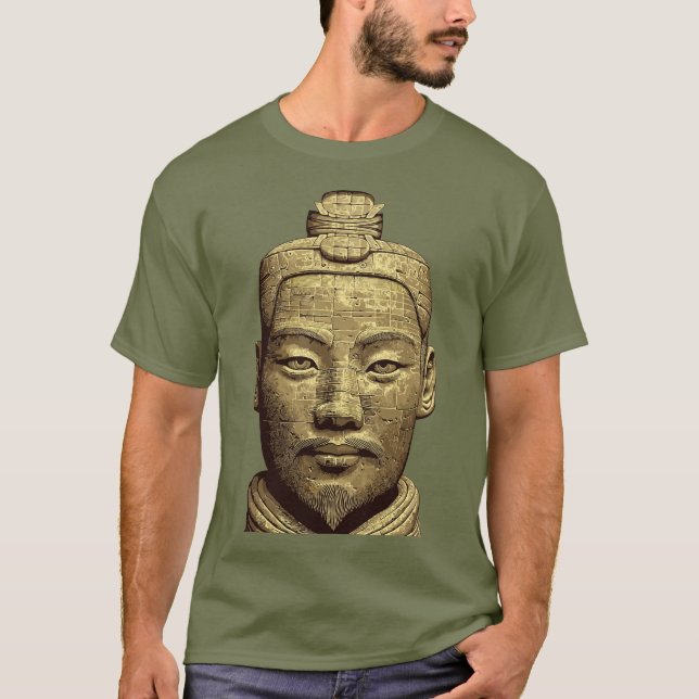 T-shirt Guerrier en terre cuite - Art de l'or antique (Devant)