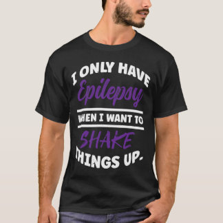 T-shirt Guerrier épileptique et épilepsie au ruban pourpre
