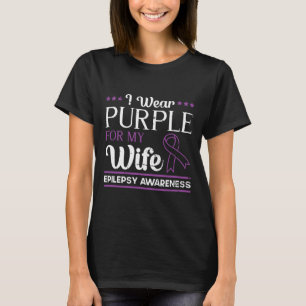T-shirt Guerrier épileptique et épilepsie au ruban pourpre
