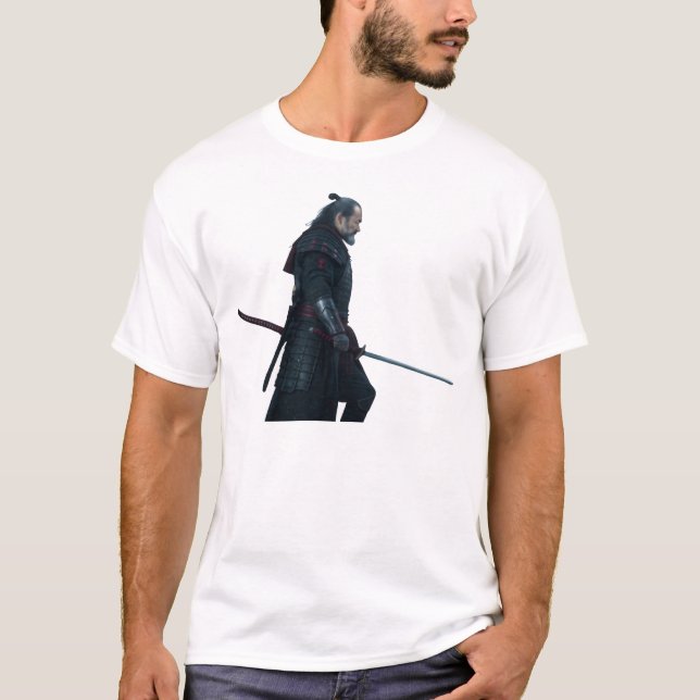 T-shirt Guerrier féodal samouraï 1X00012 BLANC (Devant)