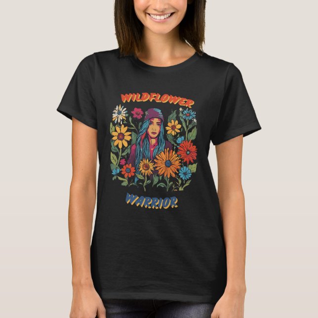 T-shirt Guerrier fleur sauvage (Devant)