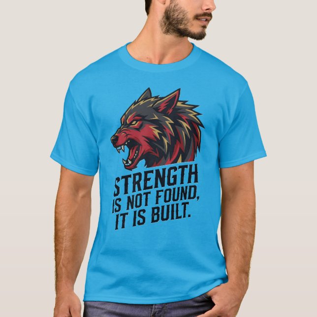 T-Shirt Guerrier Force du Loup – Construit Pas Tro (Devant)