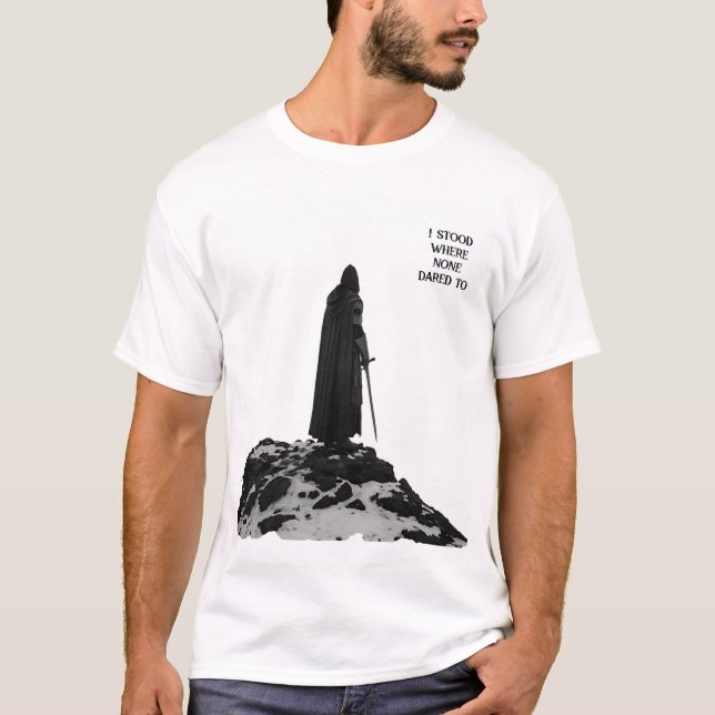 T-shirt guerrier légendaire - noir et blanc épique (Devant)
