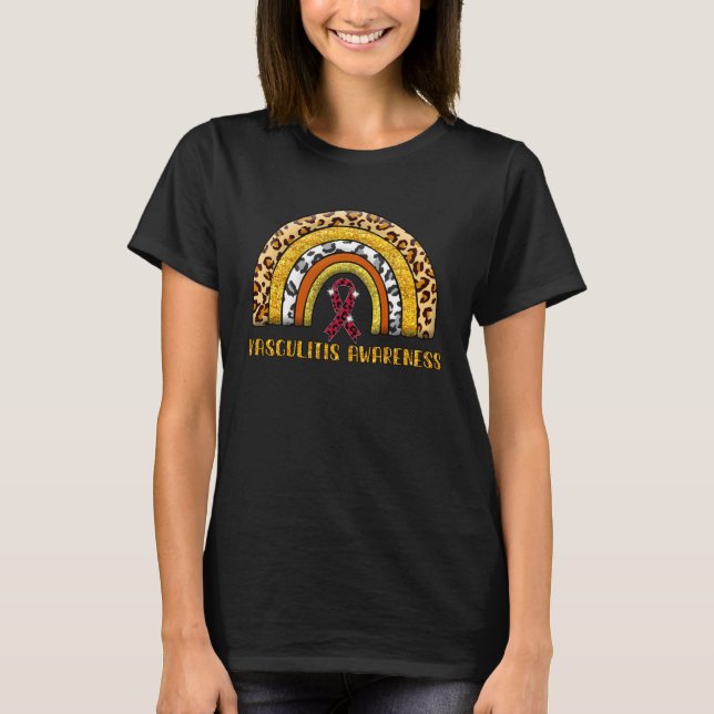 T-shirt Guerrier Léopard Arc-en-ciel Vasculitis (Devant)