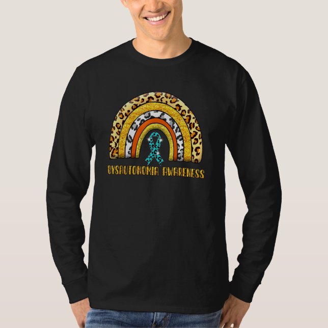 T-shirt Guerrier Leopard Rainbow Dysautonomia (Devant)