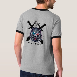 T-Shirt Guerrier Loup Solitaire – Loup Alpha Féroc