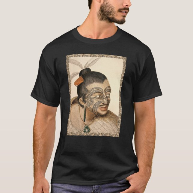 T-shirt Guerrier maori environ 1784 (Devant)