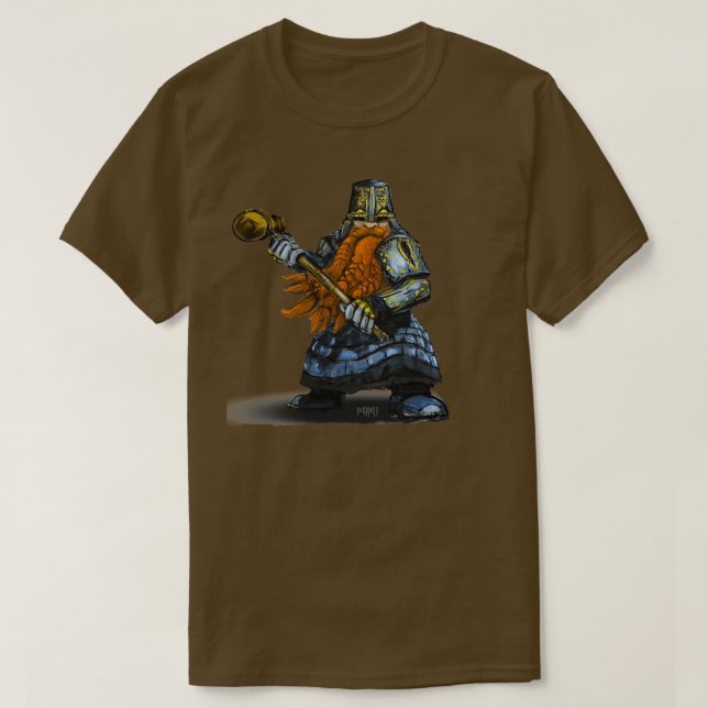 T-shirt Guerrier nain avec illustration d'imaginaire marte (Design devant)