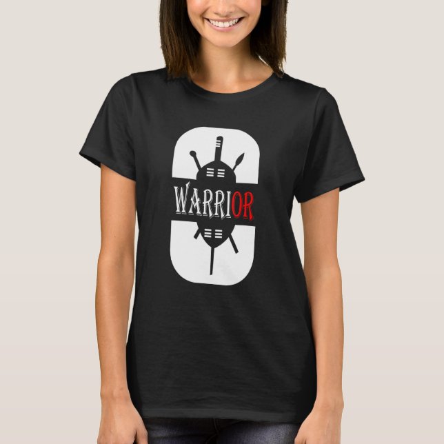 T-shirt Guerrier natif Shield and Spear (Devant)