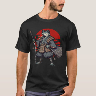 T-shirt Guerrier Ninja Grenouille Samouraï Japonais Vintag