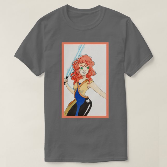 T-shirt Guerrier orangé (Design devant)