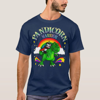 T-shirt Guerrier Pandicorn Panda Ours T Rex Dinosaure