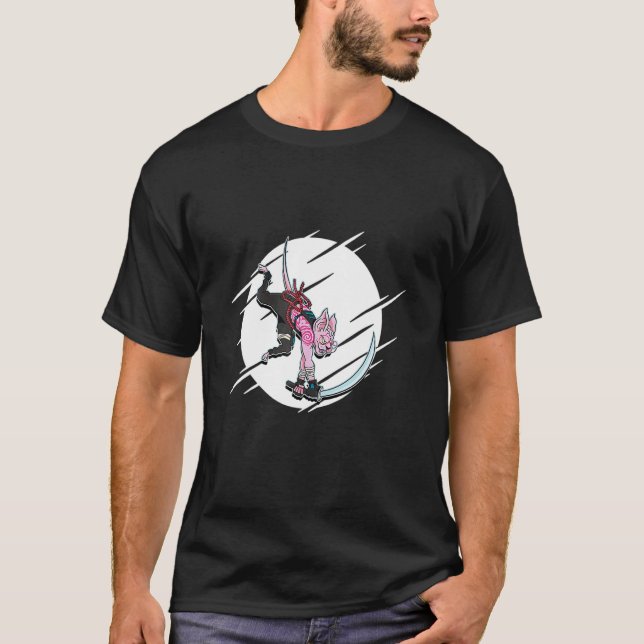T-shirt Guerrier Samouraï Chat Sphynx (Devant)