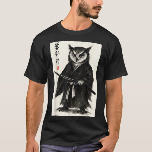 T-shirt Guerrier samouraï drôle de style d'anime japonais 
