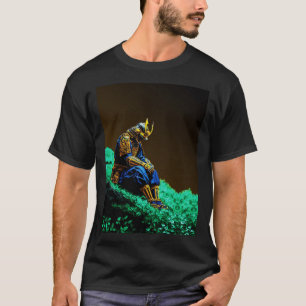 T-shirt Guerrier Samouraï en Armure Dorée Art Épique Japon