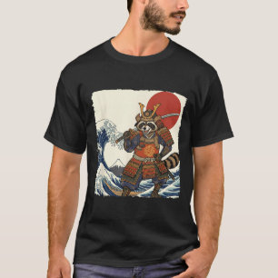 T-shirt Guerrier samouraï raton laveur drôle & art jap