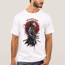 Guerrier Samouraï Soleil Levant Style Encre Japona