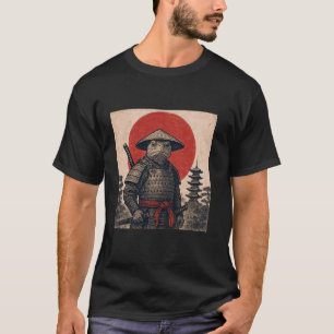 T-shirt Guerrier Samouraï Tortue Ukiyo-e Japonais Vintage