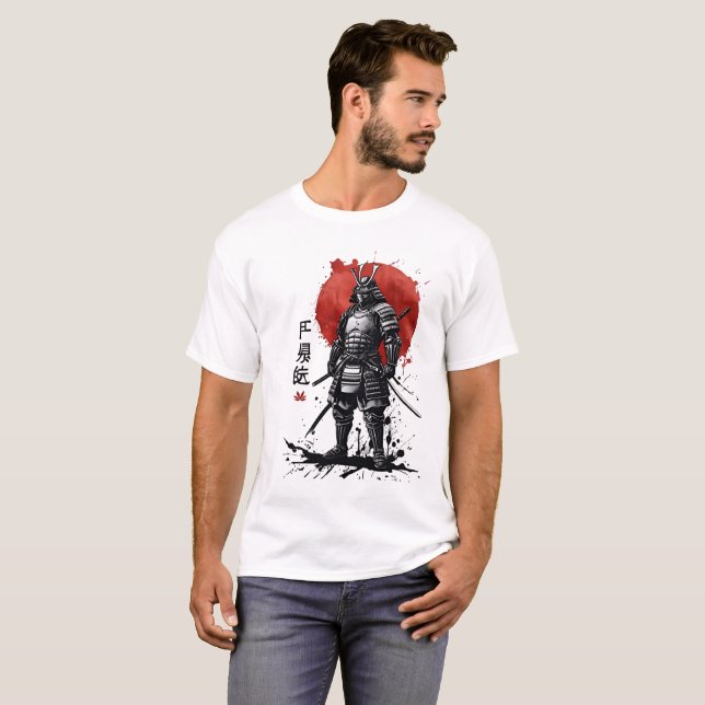 T-shirt guerrier Samurai - Art Bushido japonais (Devant entier)