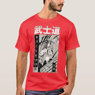 T-shirt Guerrier Samurai combattant avec citation japonais